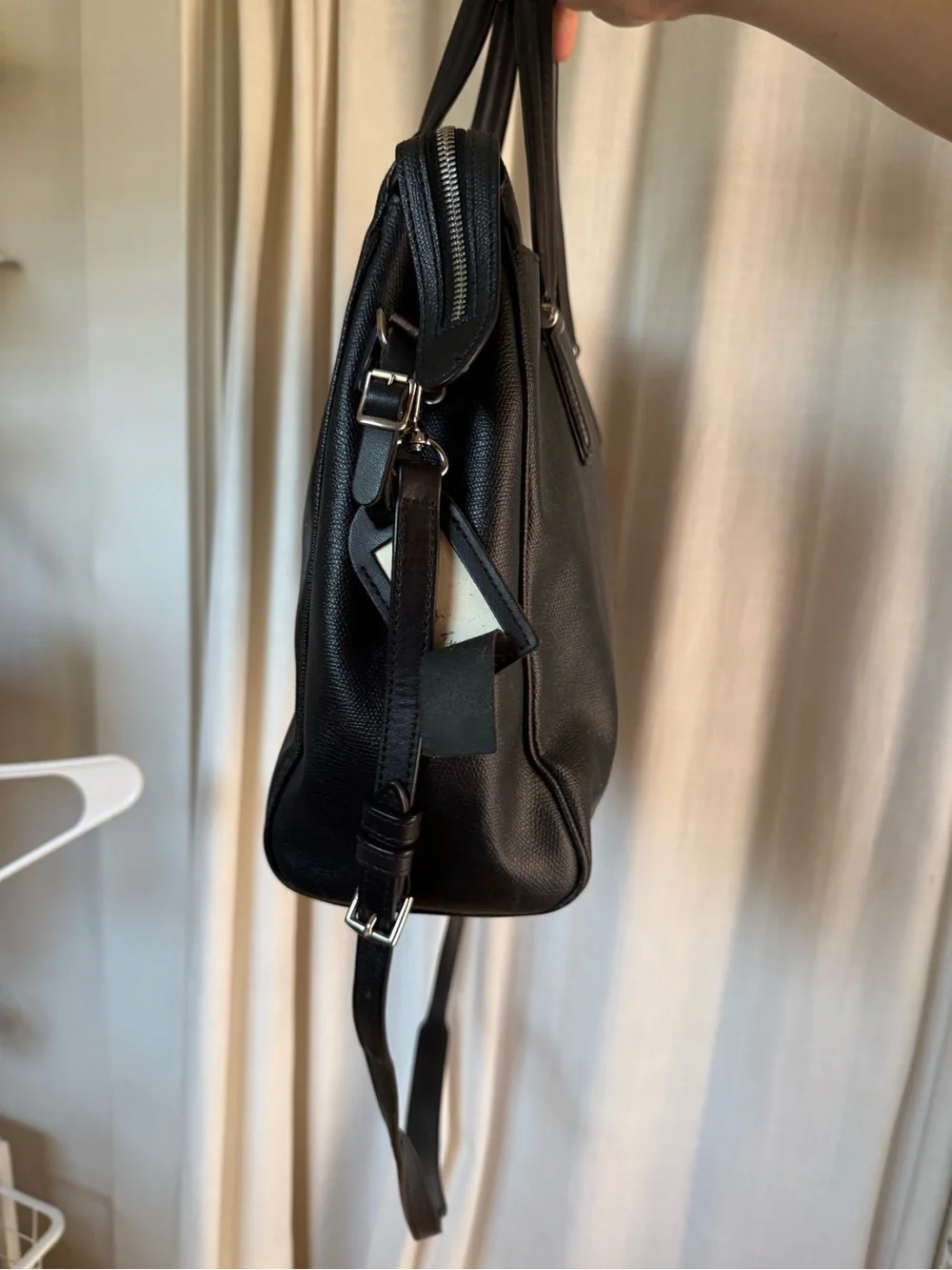 TUMI Sinclair Nina Commuter Briefcase Black Leather